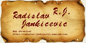 Radislav Jankićević vizit kartica